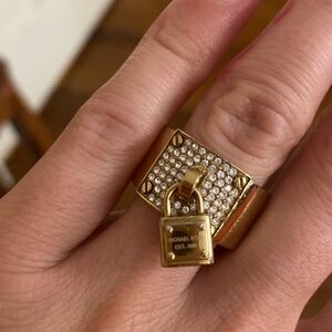 Michael Kors Lock Ring with pave stones